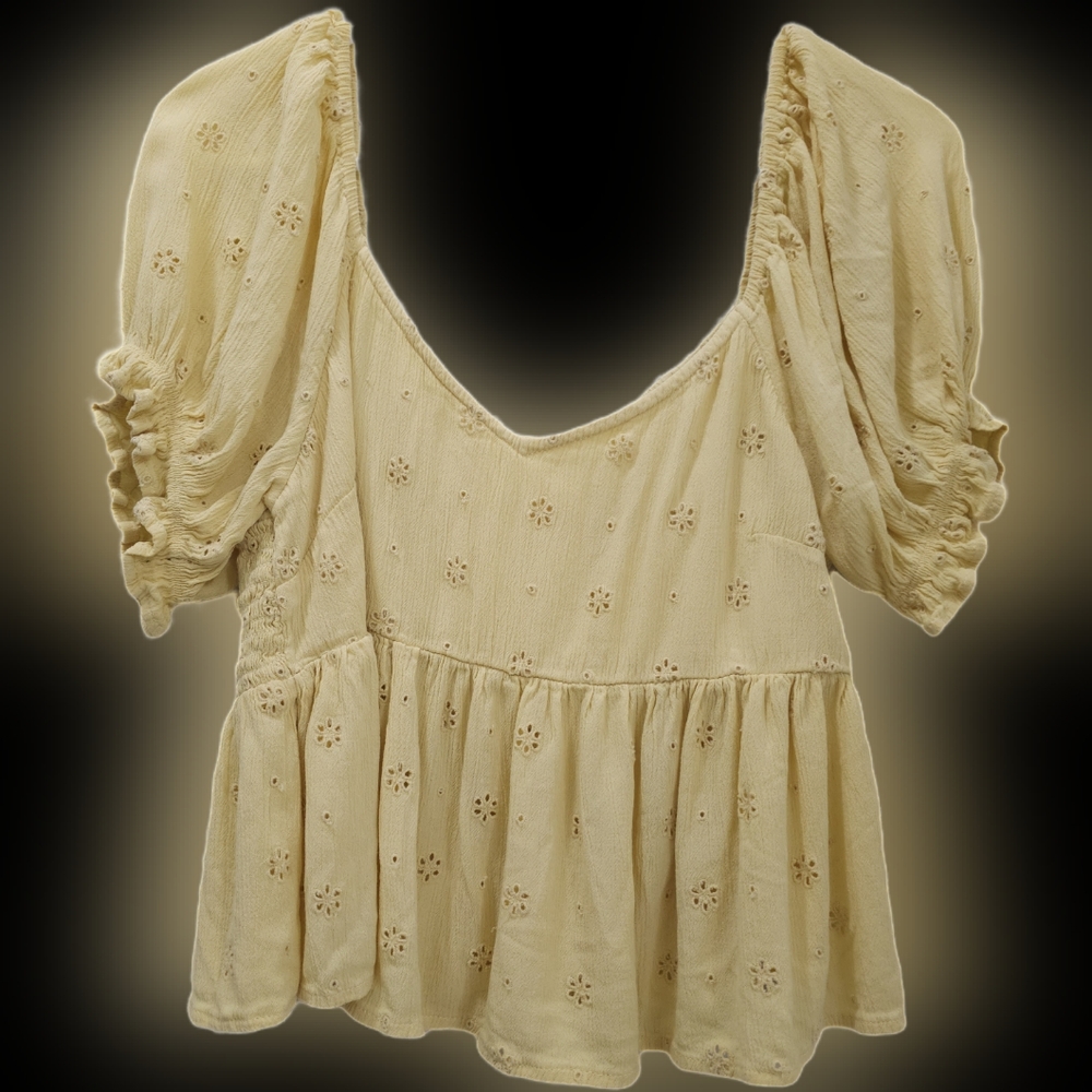 O'Niell Isabel eyelet pastel yellow